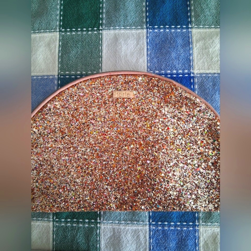 Tarte Gold Rush Glitter Clutch Bag